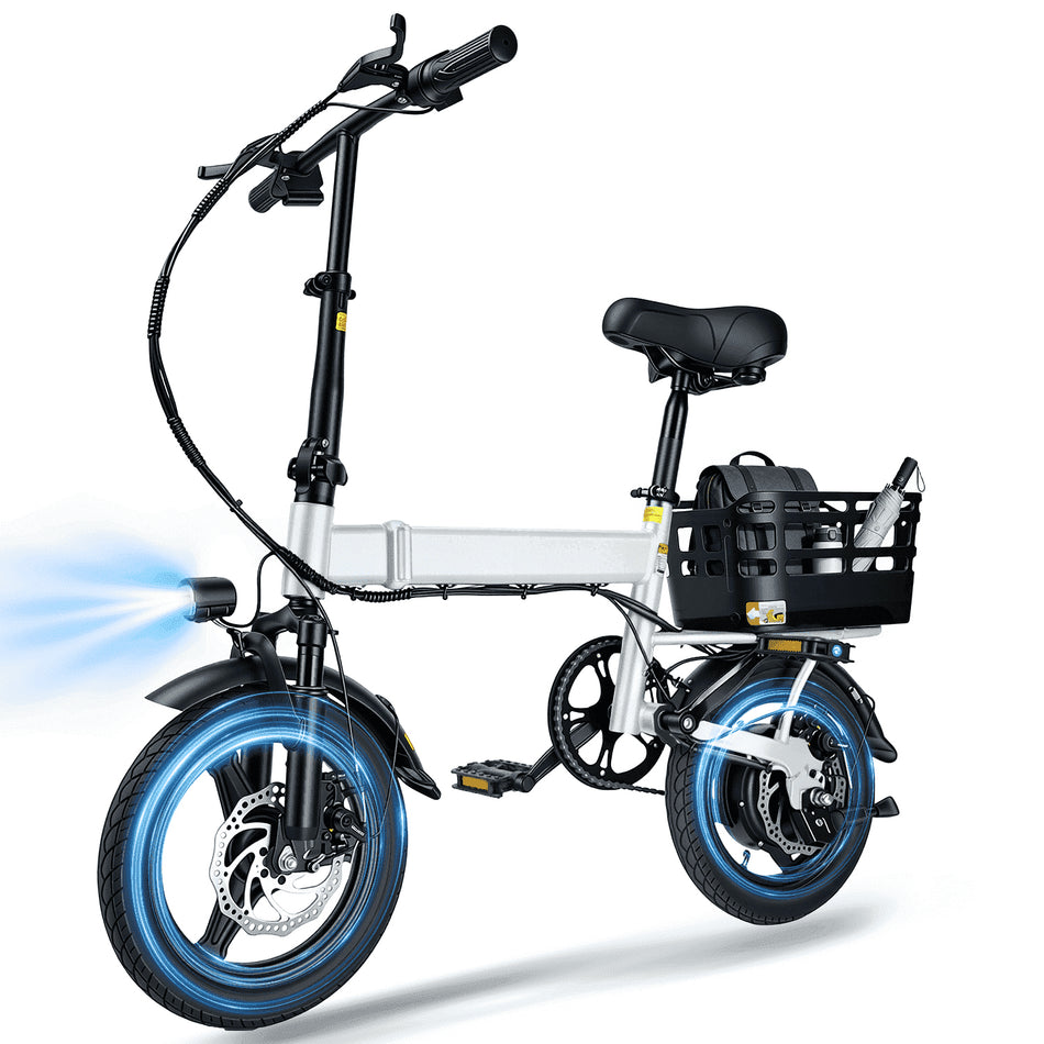 APYEAR 14" Folding Ebike with Storage Basket